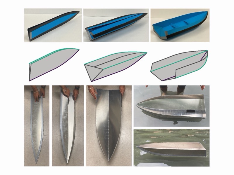 Origami-inspired ship hull illustration